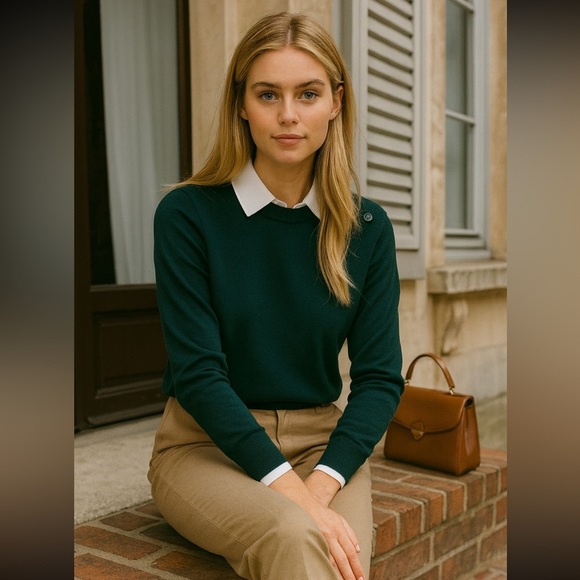 Artlove Paris green knit sweater size small - Picture 2 of 5